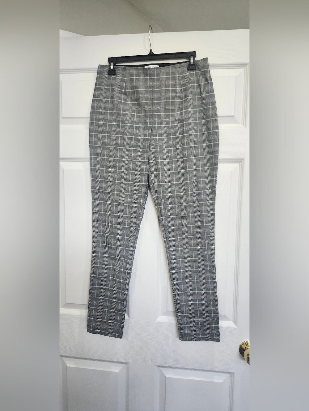 Calvin Klein Gray Plaid Dress Pants